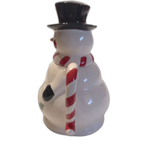 Temptations by Tara Snowman Tea set Pot & 2 Cups with Green & Red Lids - Picture 11 of 16